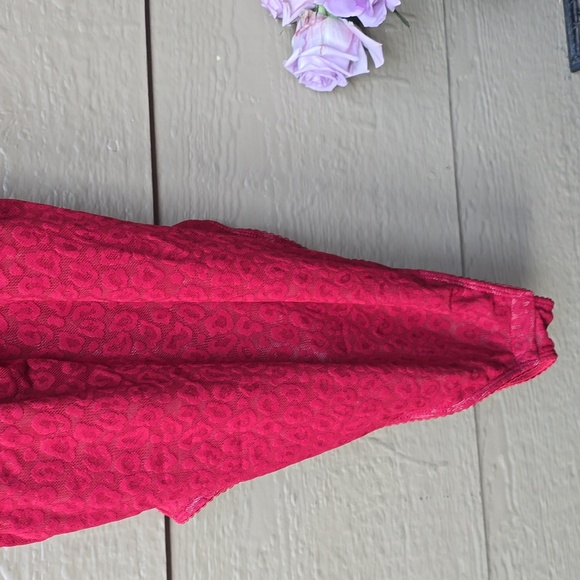 Torrid Curve Animal Lace-up Halter Bodysuit Rhubarb Red 3x New - Picture 7 of 10